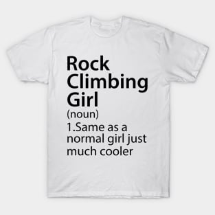 Rock Climbing Girl Definition T-Shirt